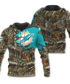 Miami Dolphins Realtree Camo 3D Hoodie Zip Hoodie, Nfl 3D All Over Print Hoodie Zip Hoodie