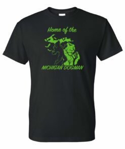 Michigan Dogman - Cryptid Hunting Horror Shirt Sweatshirt Pullover Hoodie Reprinted Full Color Full Size
