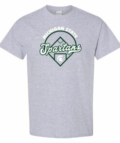 Michigan State Spartans Baseball Field - NCAA University Shirt Sweatshirt Pullover Hoodie Reprinted Full Color Full Size