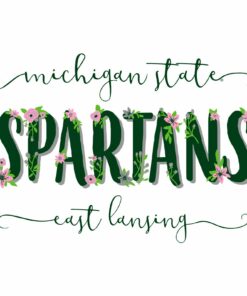 Michigan State Spartans Floral Shirt Sweatshirt Pullover Hoodie Reprinted Full Color Full Size