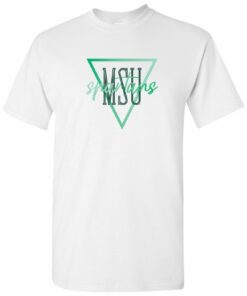 Michigan State Spartans Gradient Triangle Shirt Sweatshirt Pullover Hoodie Reprinted Full Color Full Size