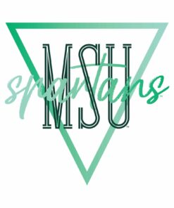 Michigan State Spartans Gradient Triangle Shirt Sweatshirt Pullover Hoodie Reprinted Full Color Full Size