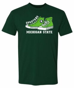 Michigan State Spartans High Tops Premium Shirt Sweatshirt Pullover Hoodie Reprinted Full Color Full Size