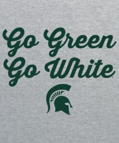 Michigan State Spartans Spirited Script Womens Shirt Sweatshirt Pullover Hoodie Reprinted Full Color Full Size