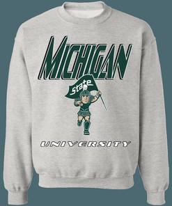 Michigan State Spartans Vintage NCAA Crewneck Sweatshirt Hoodie Shirt Gifts for Fans