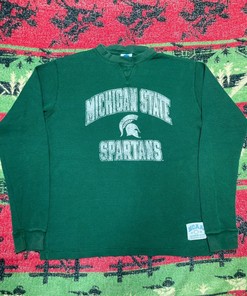 Michigan State University Thermal Long Sleeve Shirt Y2K Smal Vt-Shirt Sweatshirt Crewneck Hoodie Full Size Gifts For NCAA