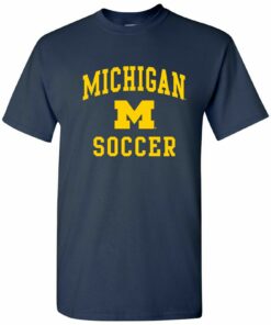 Michigan Wolverines Arch Logo Soccer Shirt Sweatshirt Pullover Hoodie Reprinted Full Color Full Size