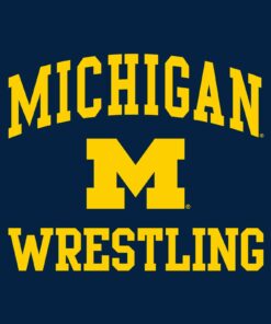Michigan Wolverines Arch Logo Wrestling Shirt Sweatshirt Pullover Hoodie Reprinted Full Color Full Size