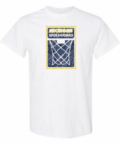 Michigan Wolverines Basketball Net Block Shirt Sweatshirt Pullover Hoodie Reprinted Full Color Full Size