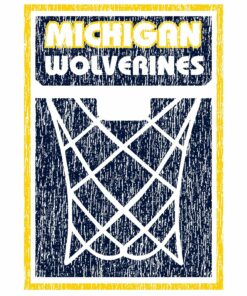 Michigan Wolverines Basketball Net Block Shirt Sweatshirt Pullover Hoodie Reprinted Full Color Full Size
