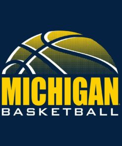 Michigan Wolverines Basketball Shadow Shirt Sweatshirt Pullover Hoodie Reprinted Full Color Full Size