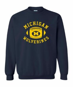 Michigan Wolverines Football Block Shirt Sweatshirt Pullover Hoodie Reprinted Full Color Full Size