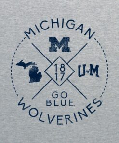 Michigan Wolverines Identity Stamp Shirt Sweatshirt Pullover Hoodie Reprinted Full Color Full Size