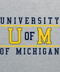 Michigan Wolverines University Block Shirt Sweatshirt Pullover Hoodie Reprinted Full Color Full Size