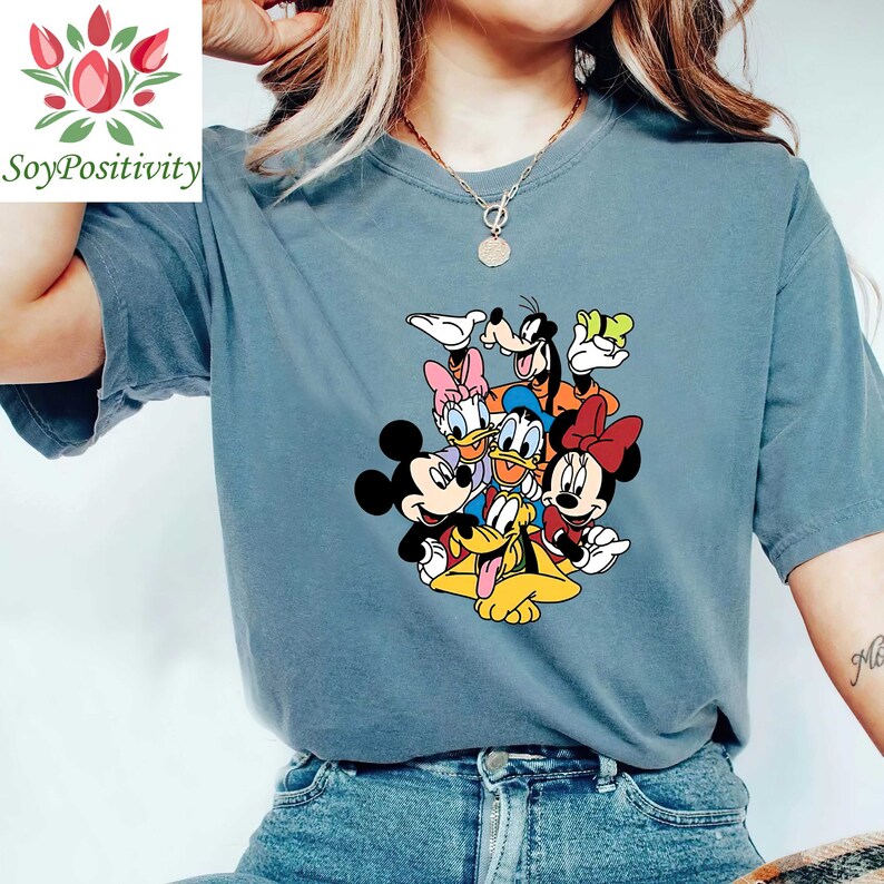 Mickey And Friends Vintage Sand T-Shirt, Mickey And Friends Minnie Donald Daisy Goofy Pluto T-shirt, Disney Shirt