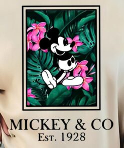 Mickey Disney Floral Shirts, Disney Mickey and Co Est 1928 Shirt, Disney Gift for Kids, Disneyworld Shirts Family, Disneyland Shirt