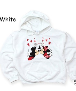 Mickey and Minnie Kissing Love Hoodie: Disney Valentine's Day Gift