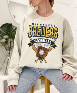 Milwaukee Baseball Crewneck Sweatshirt, Vintage Milwaukee Baseball Shirt, Milwaukee MLB Shirt, Baseball Fan Gifts, Milwaukee Fan Shirt