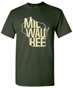Milwaukee Basketball State Outline Unisex Shirt Sweatshirt Pullover Hoodie Reprinted Full Color Full Size