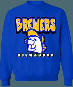 Milwaukee Brewers BARREL MAN Retro 90's MLB Crewneck Sweatshirt Hoodie Shirt Gifts for Fans