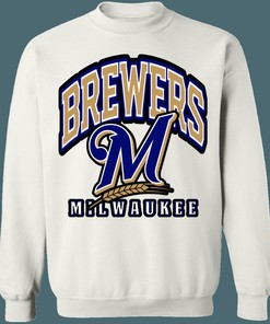 Milwaukee Brewers Vintage MLB Crewneck Sweatshirt Hoodie Shirt Gifts for Fans