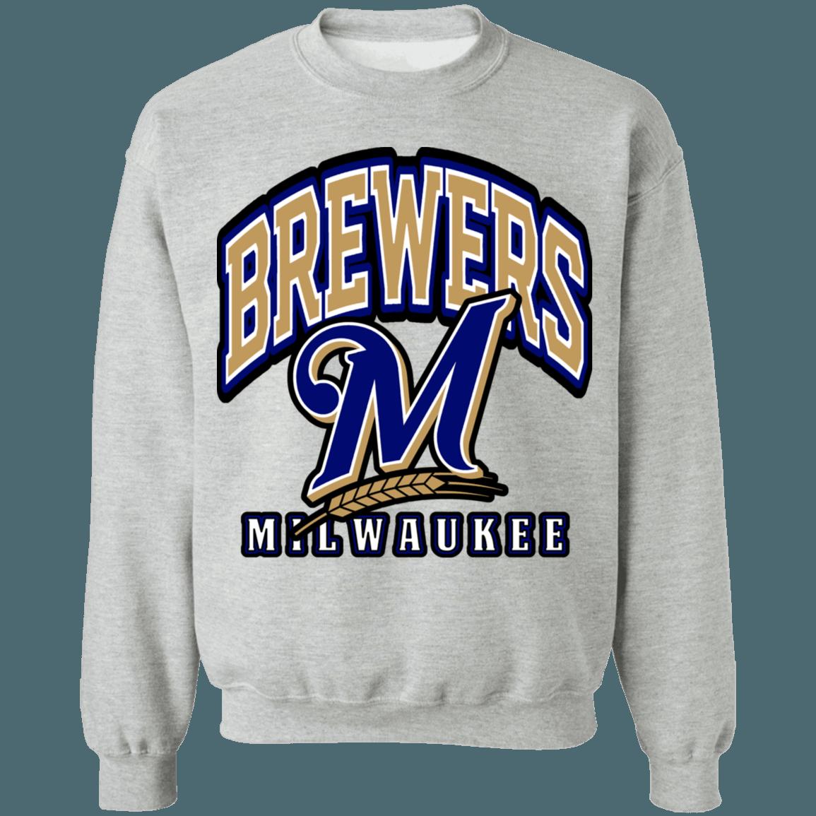 Milwaukee Brewers Vintage MLB Crewneck Sweatshirt Hoodie Shirt Gifts for Fans - Image 2