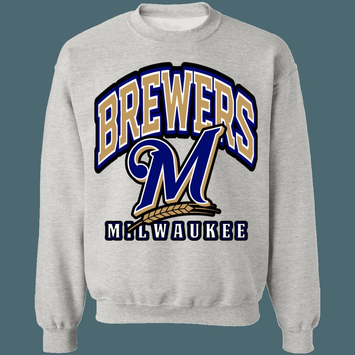 Milwaukee Brewers Vintage MLB Crewneck Sweatshirt Hoodie Shirt Gifts for Fans - Image 3