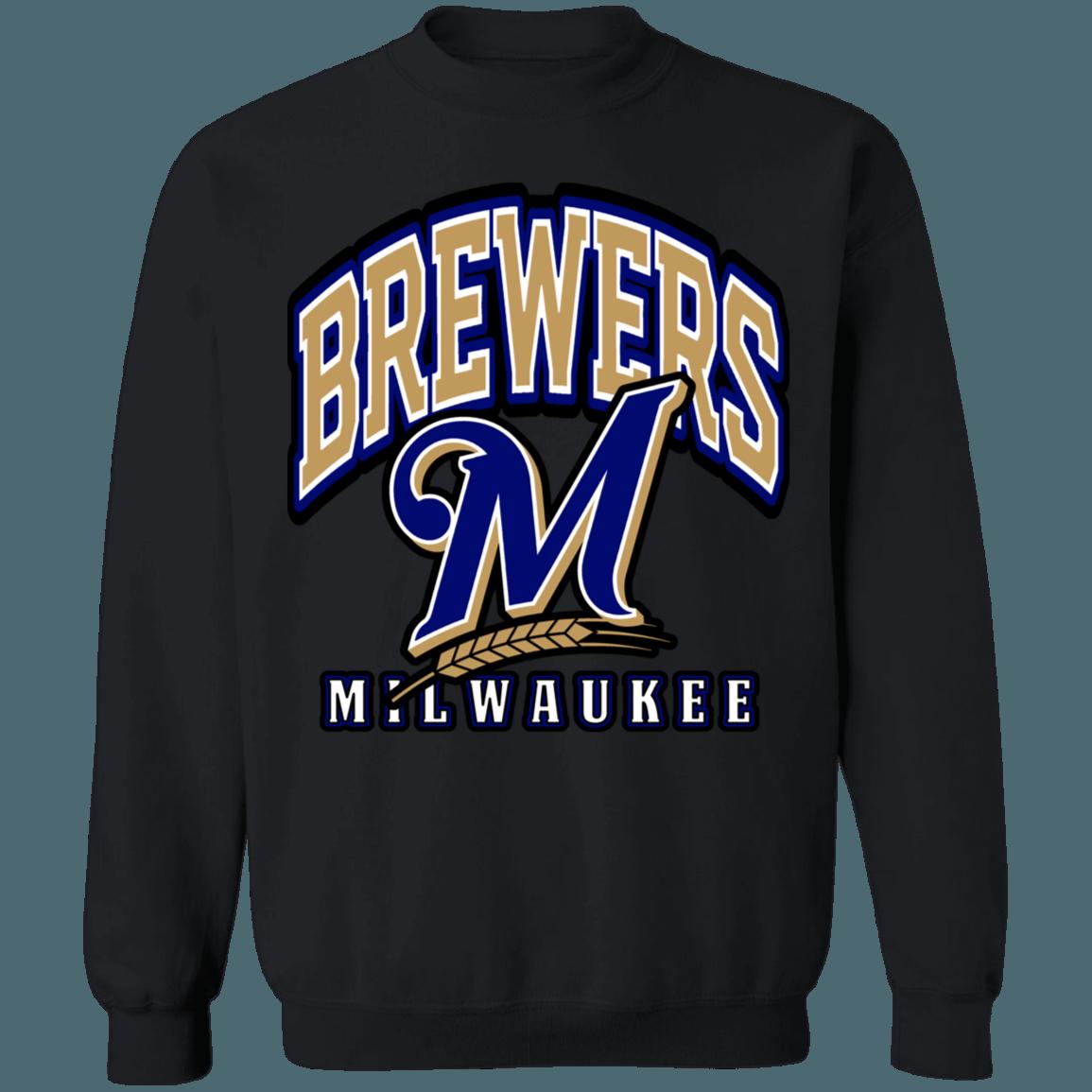 Milwaukee Brewers Vintage MLB Crewneck Sweatshirt Hoodie Shirt Gifts for Fans - Image 4