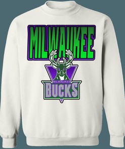 Milwaukee Bucks GRADIENT Retro NBA Crewneck Sweatshirt Hoodie Shirt Gifts for Fans