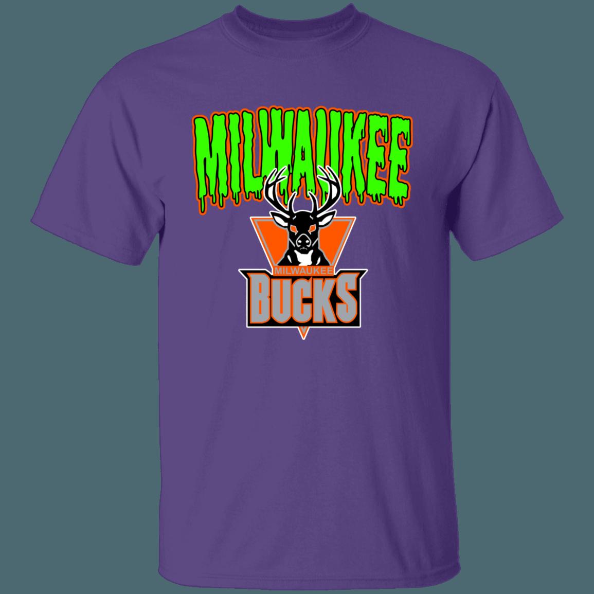 Milwaukee Bucks HALLOWEEN Retro NBA T-Shirt Sweatshirt Hoodie Gifts for Fans - Image 3