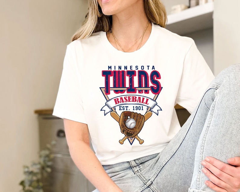 Minnesota Baseball Crewneck Sweatshirt, Vintage Minnesota Baseball Shirt, Minnesota MLB Shirt, Baseball Fan Gifts, Minnesota Fan Shirt - Image 4