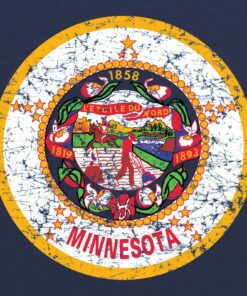 Minnesota Flag State Pride Hometown Premium Hoodie Crewneck Pullover Hoodie Reprinted Full Color Full Size