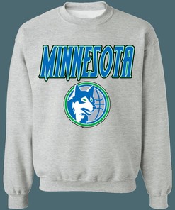 Minnesota Timberwolves 1980's Vintage NBA Crewneck Sweatshirt Hoodie Shirt Gifts for Fans