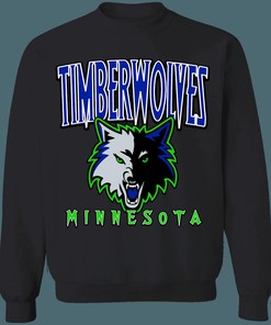 Minnesota Timberwolves Retro Remix NBA Crewneck Sweatshirt Hoodie Shirt Gifts for Fans