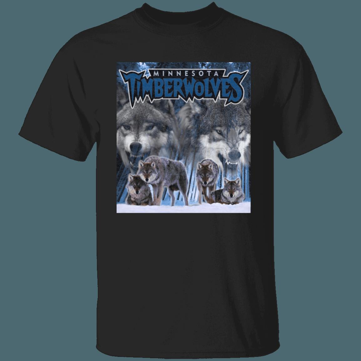 Minnesota Timberwolves WOLF PACK Retro NBA T-Shirt Sweatshirt Hoodie Gifts for Fans - Image 4