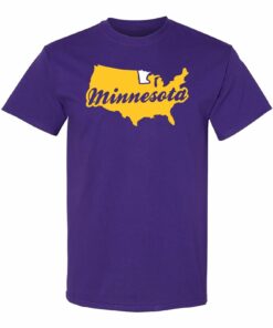 Minnesota USA Script - Football Team Colors Sports Shirt Sweatshirt Pullover Hoodie Reprinted Full Color Full Size