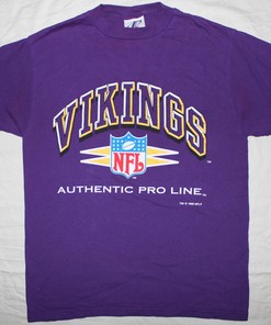 Minnesota Vikings 1996 Deadstock Unworn Football 1990s Tshirt Pullover Hoodie Crewneck Sweatshirt Reprinted Full Color Full Size Gifts For NFL Fans