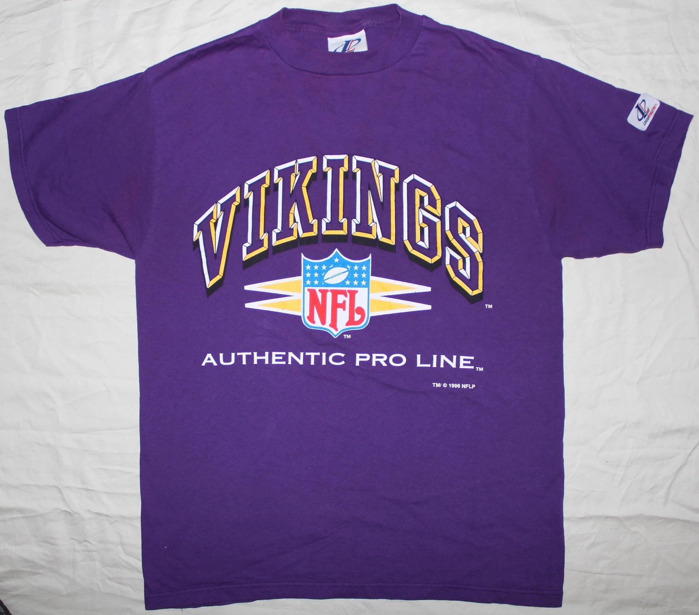 Minnesota Vikings 1996 Deadstock Unworn Football 1990s Tshirt Pullover Hoodie Crewneck Sweatshirt Reprinted Full Color Full Size Gifts For NFL Fans