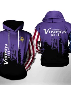 Minnesota Vikings Nfl Team Us 3D All Over Print Zip Up Hoodie Option