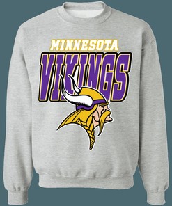Minnesota Vikings Vintage NFL Crewneck Sweatshirt Hoodie Shirt Gifts for Fans