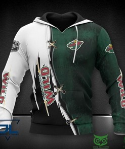 Minnesota Wild Nhl Cross 3D Hoodie Sweatshirt Jacket