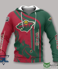 Minnesota Wild Nhl Logo 3D Hoodie Zip Hoodie, Nhl 3D All Over Print Hoodie Zip Hoodie