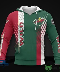 Minnesota Wild Nhl Pattern 3D Hoodie Zip Hoodie, Nhl 3D All Over Print Hoodie Zip Hoodie