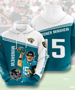 Minshew Jacksonville Jaguars 3D Hoodie Zip Hoodie, Nfl 3D All Over Print Hoodie Zip Hoodie