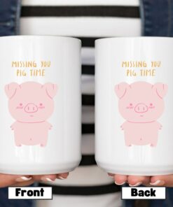 Missing You Pig Time, Couples Gifts, Valentine's Day Gift, Love Note, Anniversary Gift, Vuedelavie