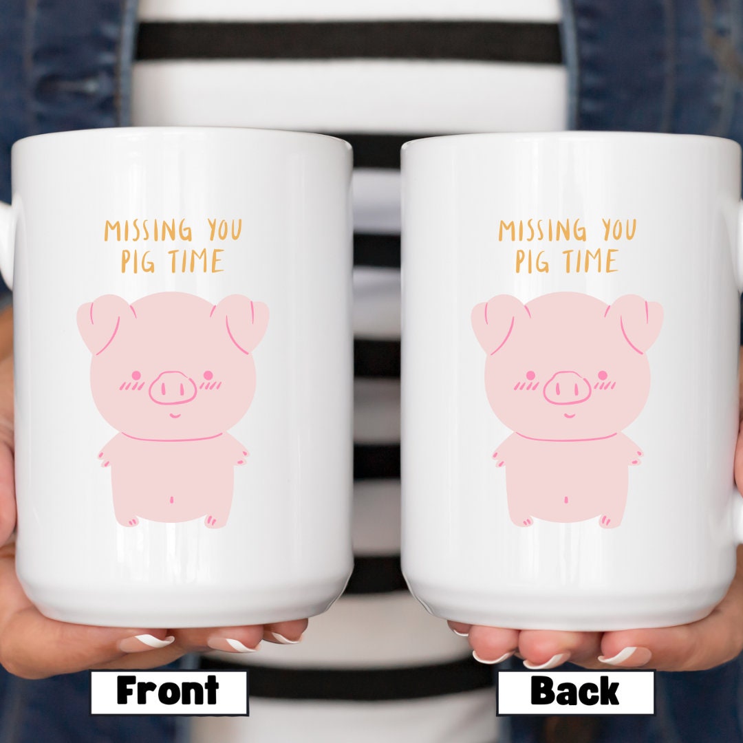 Missing You Pig Time, Couples Gifts, Valentine's Day Gift, Love Note, Anniversary Gift, Vuedelavie