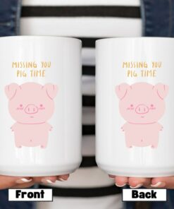 Missing You Pig Time, Couples Gifts, Valentine's Day Gift, Love Note, Anniversary Gift, Vuedelavie