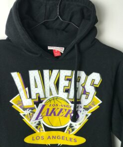 Mitchell And Ness Lakers Hoodie NBA Tshirt Hoodie Crewneck Sweatshirt Reprinted Full Color Full Size Gifts for NBA Fans
