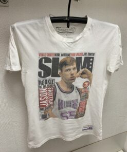 Mitchell and Ness Jason Williams Kings 55 Big Vintage Style Tshirt Hoodie Crewneck Sweatshirt Reprinted Full Color Full Size Gifts for NBA Fans