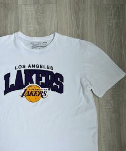 Mitchell and Ness La Lakers NBA Rare Tshirt Hoodie Crewneck Sweatshirt Reprinted Full Color Full Size Gifts for NBA Fans